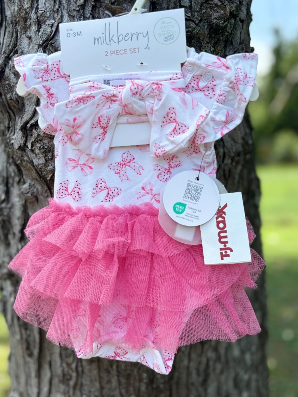 Milkeberry Onesie tutu Bamboo *Bows*